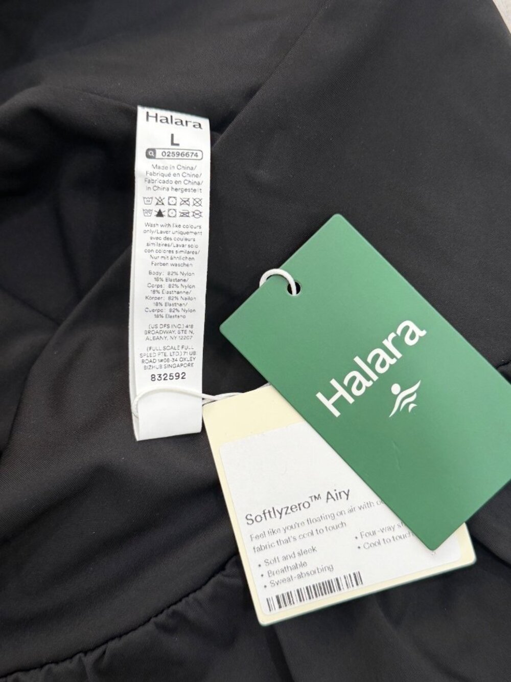 Halara Womens Size L Shorts 3" Black Softlyzero Airy Athletic High-Waist NEW - Picture 3 of 7